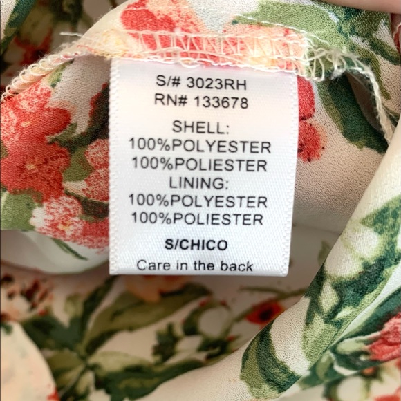 Love Tree white/pink floral romper, halter top, size S - Picture 4 of 4